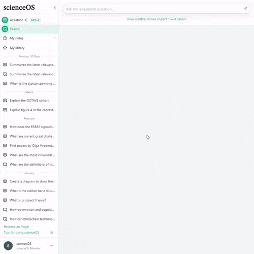 Click the ‘star’ icon next to answers and sources to add them to your library.