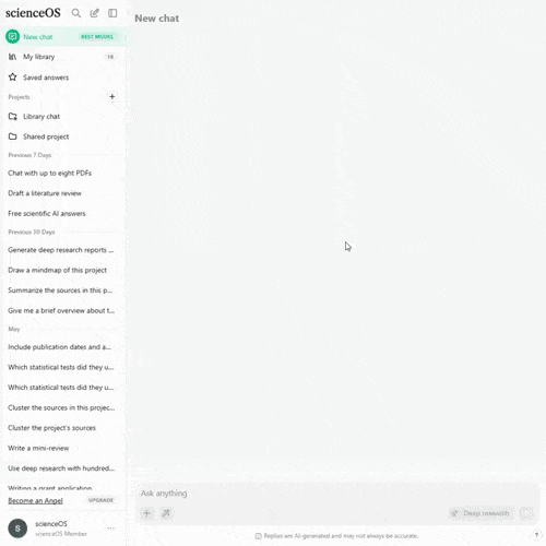 Add individual sources, one or more collections, or your entire library to a project.